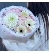 Букет Гербер и хризантем (кустовых и одноголовых) 2