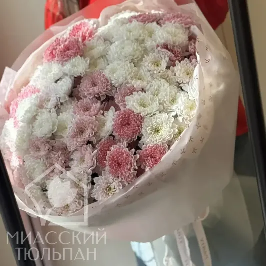 Букет зефирных хризантем