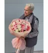 Дизайнерский букет из четырёх сортов роз