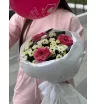 Букет с пионовидной розой и сантини