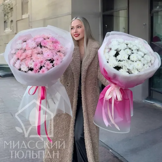 XXL букет голландских хризантем