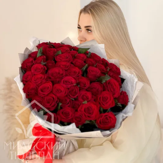 55 красных роз