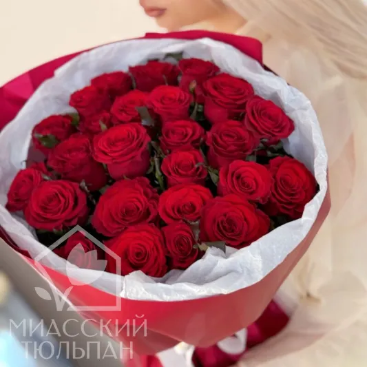 Монобукет красных роз