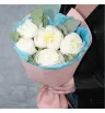 Белые пионы с эвкалиптом 1