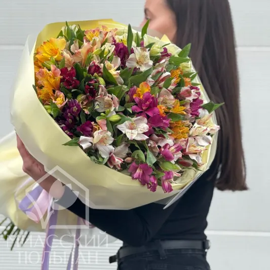 Микс ярких альстромерий